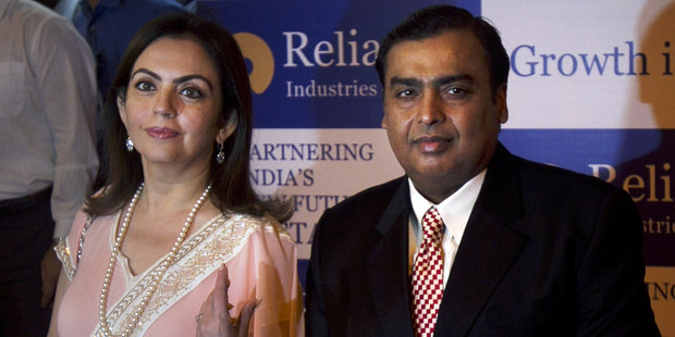 Mukesh Ambani, najbohatší Ind so ženou Nitou.