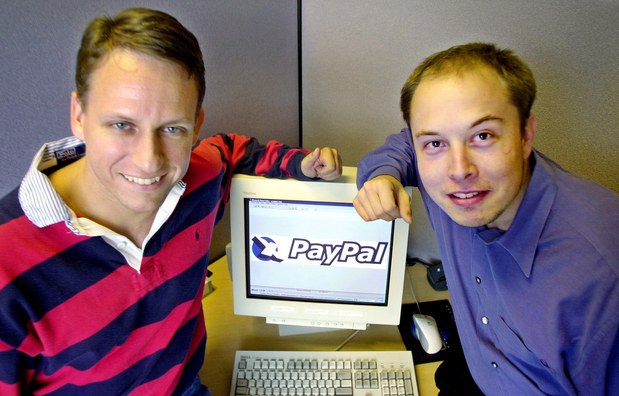 Peter Thiel (vľavo) na zábere z roku 2000