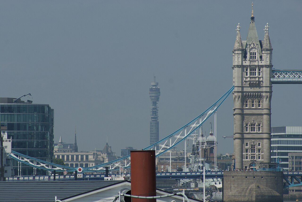 Panoráma Londýna aj s ikonickou vežou BT Tower. Foto: commons.wikimedia.org/Robert Lamb