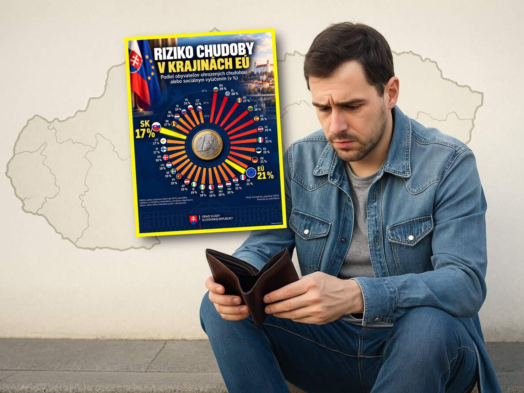 Úrad vlády sa pochválil nízkou chudobou. Štatistiky však ukrývajú priepastné rozdiely medzi Bratislavou a východom